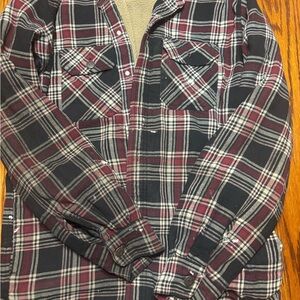 Wrangler Red and Black Plaid Shirt